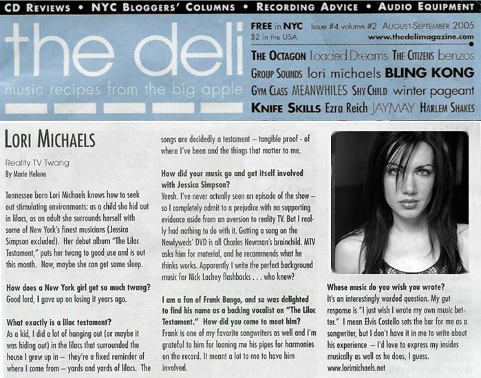 The Deli - Music recipes from the big apple - Sept 2005 issue